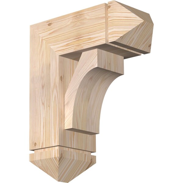 Ekena Millwork Westlake Arts and Crafts Smooth Bracket w/ Offset Brace, Douglas Fir, 7 1/2"W x 18"D x 22"H BKT0806X18X22WTL03SDF - main